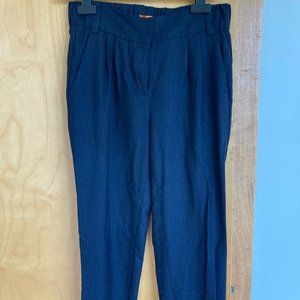 Navy pinstripe wool blend pants Joe Fresh, size 4